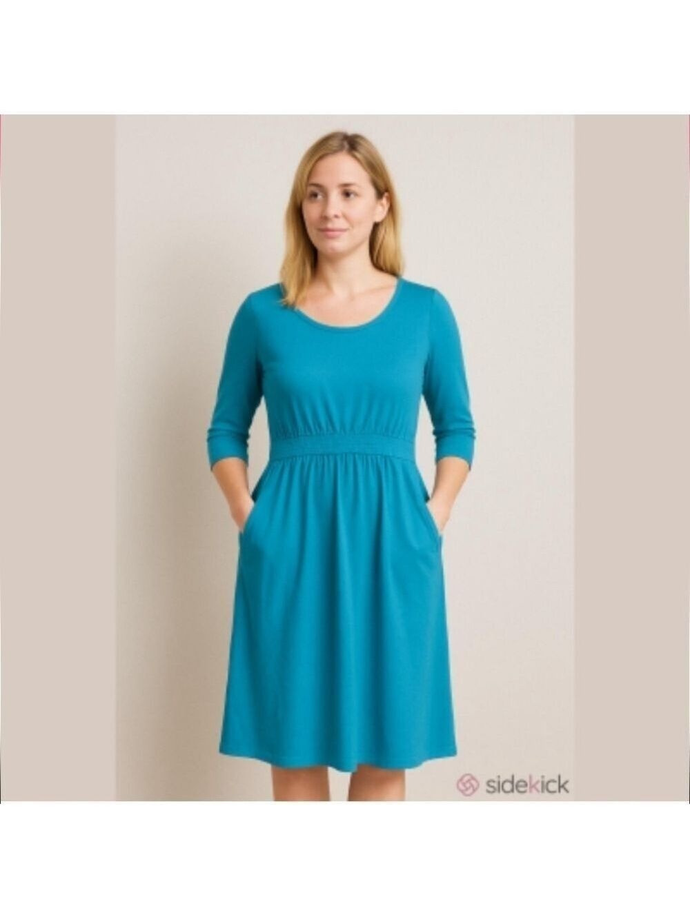 LL BEAN | Jersey knit dress blue sz S